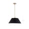 Nuvo Dover 3-Light Large Pendant Black with Vintage Brass 60/7414 - alternate 2